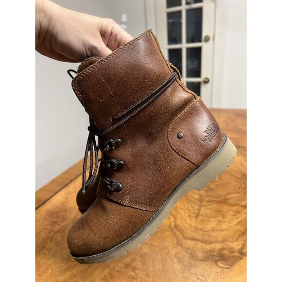 The North Face Women's US 6.5 Ballard Lace II Boots Combat Hike Brown Leather - Picture 3 of 10